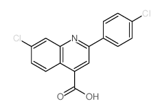 4-Quinolinecarboxylicacid, 7-chloro-2-(4-chlorophenyl)-结构式