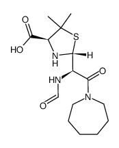 (4S)-2t-((R)-2-azepan-1-yl-1-formylamino-2-oxo-ethyl)-5,5-dimethyl-thiazolidine-4r-carboxylic acid结构式