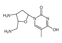 1-[(2R,4S,5R)-4-amino-5-(aminomethyl)oxolan-2-yl]-5-methylpyrimidine-2,4-dione Structure