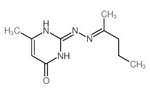 4(3H)-Pyrimidinone,6-methyl-2-[2-(1-methylbutylidene)hydrazinyl]- Structure