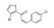 1-(3-bromothiophen-2-yl)-3-(4-chlorophenyl)prop-2-en-1-one Structure