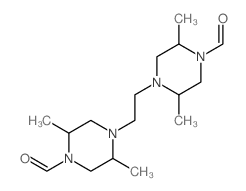 4-[2-(4-formyl-2,5-dimethyl-piperazin-1-yl)ethyl]-2,5-dimethyl-piperazine-1-carbaldehyde structure