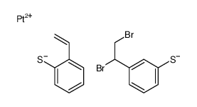 3-(1,2-dibromoethyl)benzenethiolate,2-ethenylbenzenethiolate,platinum(2+) Structure