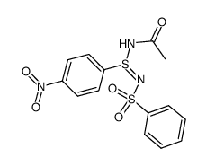 N-acetyl-N'-phenylsulfonyl-4-nitrobenzenesulfinamidine结构式