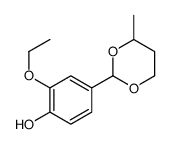 2-ethoxy-4-(4-methyl-1,3-dioxan-2-yl)phenol结构式