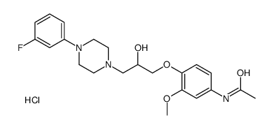 N-[4-[3-[4-(3-fluorophenyl)piperazin-1-yl]-2-hydroxypropoxy]-3-methoxyphenyl]acetamide,hydrochloride Structure