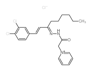 N-[[(E)-1-(3,4-dichlorophenyl)non-1-en-3-ylidene]amino]-2-pyridin-1-yl-acetamide structure