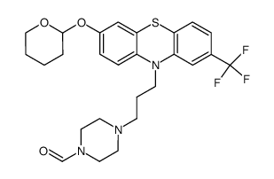 2-trifluoromethyl-7-tetrahydropyranyloxy-10-[3-(4-formamido-1-piperazinyl)propyl]phenothiazine Structure