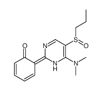 6-[6-(dimethylamino)-5-propylsulfinyl-1H-pyrimidin-2-ylidene]cyclohexa-2,4-dien-1-one结构式