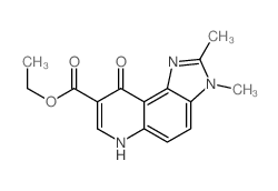 3H-Imidazo[4,5-f]quinoline-8-carboxylic acid, 6,9-dihydro-2, 3-dimethyl-9-oxo-, ethyl ester structure