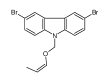 3,6-dibromo-9-(prop-1-enoxymethyl)carbazole Structure