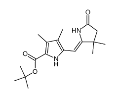 5-(3,3-dimethyl-5-oxo-pyrrolidin-2-ylidenemethyl)-3,4-dimethyl-1H-pyrrole-2-carboxylic acid tert-butyl ester Structure