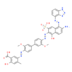 5-[[4'-[[6-amino-5-(1H-benzotriazol-4-ylazo)-1-hydroxy-3-sulpho-2-naphthyl]azo]-3,3'-dimethoxy[1,1'-biphenyl]-4-yl]azo]-2-hydroxy-4-methylbenzoic acid picture