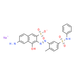 sodium 6-amino-3-[[5-anilinosulphonyl-2-methylphenyl]azo]-4-hydroxynaphthalene-2-sulphonate结构式