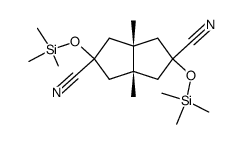 1,5-Dimethyl-3,7-bis(trimethylsilyloxy)bicyclo[3.3.0]octan-3,7-dicarbonitril Structure