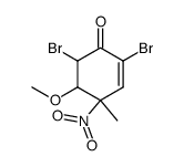 2,6-dibromo-5-methoxy-4-methyl-4-nitro-cyclohex-2-enone Structure