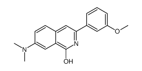 1(2H)-Isoquinolinone, 7-(dimethylamino)-3-(3-methoxyphenyl)-结构式