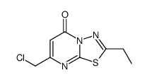 7-(chloromethyl)-2-ethyl-5H-[1,3,4]thiadiazolo[3,2-a]pyrimidin-5-one(SALTDATA: FREE) Structure