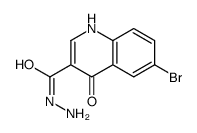 6-Bromo-4-hydroxy-3-quinolinecarbohydrazide结构式