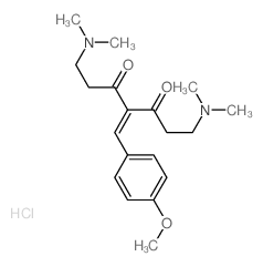 3,5-Heptanedione, 1, 7-bis(dimethylamino)-4-[(4-methoxyphenyl)methylene]-, dihydrochloride picture