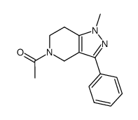 1-(1-Methyl-3-phenyl-1,4,6,7-tetrahydro-pyrazolo[4,3-c]pyridin-5-yl)-ethanone Structure