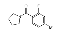 (4-溴-2-氟苯基)(吡咯烷-1-基)甲酮结构式