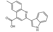 2-(1H-indol-3-yl)-6-methylquinoline-4-carboxylic acid结构式