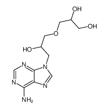 3-[3-(6-aminopurin-9-yl)-2-hydroxypropoxy]propane-1,2-diol Structure