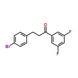 3-(4-Bromophenyl)-1-(3,5-difluorophenyl)-1-propanone structure