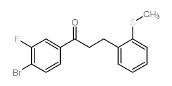 4'-BROMO-3'-FLUORO-3-(2-THIOMETHYLPHENYL)PROPIOPHENONE结构式