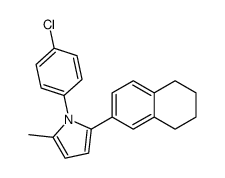 1-(4-chlorophenyl)-2-methyl-5-(5,6,7,8-tetrahydronaphthalen-2-yl)pyrrole Structure