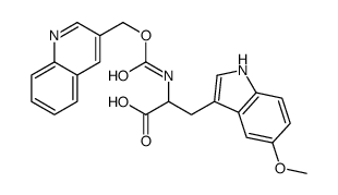 (2S)-3-(5-methoxy-1H-indol-3-yl)-2-(quinolin-3-ylmethoxycarbonylamino)propanoic acid Structure