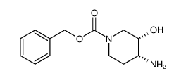 1-Piperidinecarboxylic acid, 4-amino-3-hydroxy-, phenylmethyl ester, (3S,4R) Structure