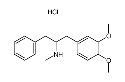 N-methyl-1-(3,4-dimethoxyphenyl)-3-phenyl-2-propylamine hydrochloride结构式