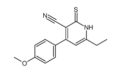 6-Ethyl-4-(4-methoxy-phenyl)-2-thioxo-1,2-dihydro-pyridine-3-carbonitrile结构式