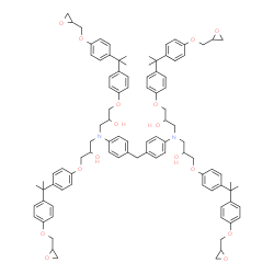 1,1',1'',1'''-[methylenebis(p-phenylenenitrilo)]tetrakis[3-[4-[1-methyl-1-[4-(oxiranylmethoxy)phenyl]ethyl]phenoxy]propan-2-ol] structure