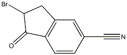 2-BROMO-1-OXO-2,3-DIHYDRO-1H-INDENE-5-CARBONITRILE Structure