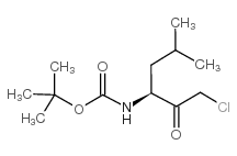 Boc-L-亮氨酸氯甲基酮结构式