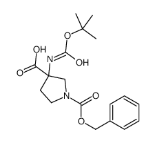 3-Boc-amino-1-Cbz-pyrrolidine-3-carboxylic acid Structure