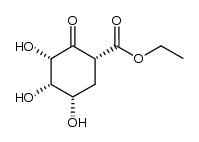 ethyl (3S,4S,5S)-trihydroxy-2-oxocyclohexane carboxylate结构式