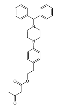 2-<4-(4-benzhydryl-1-piperazinyl)phenyl>ethyl acetoacetate结构式