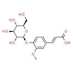 (E)-4-羟基-3-甲氧基肉桂酸4-O-β-D-吡喃葡萄糖苷图片