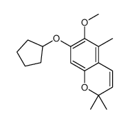 7-cyclopentyloxy-6-methoxy-2,2,5-trimethylchromene Structure