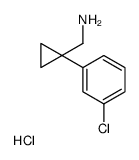 (1-(3-chlorophenyl)cyclopropyl)methanamine hydrochloride Structure