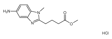 4-(5-amino-1-methyl-1H-benzoimidazol-2-yl)butyric acid methyl ester hydrochloride Structure