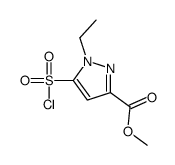 methyl 5-chlorosulfonyl-1-ethylpyrazole-3-carboxylate structure