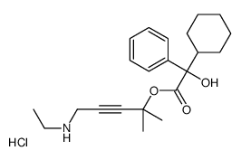 [5-(ethylamino)-2-methylpent-3-yn-2-yl] 2-cyclohexyl-2-hydroxy-2-phenylacetate,hydrochloride结构式