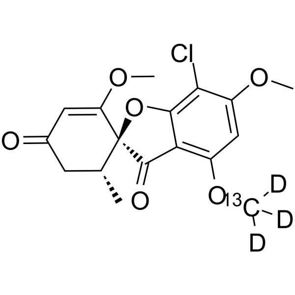 Griseofulvin-13C,d3结构式