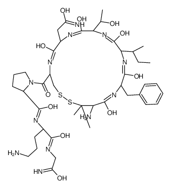 Oxytocin, penicillamine(1)-phenylalanyl(2)-threonyl(4)-ornithine(8)- picture