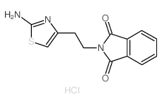 2-[2-(2-amino-1,3-thiazol-4-yl)ethyl]isoindole-1,3-dione,hydrochloride Structure